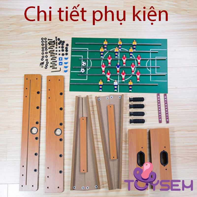 Đồ chơi bàn bi lắc Toysem cho trẻ 4 tay cầm 2 người - Bộ trò chơi trẻ em đá banh bóng bàn - Quà tặng sinh nhật cho bé