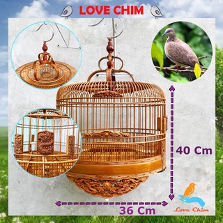 Lồng chim cu gáy, lồng cu gáy đục đẹp - chất liệu trúc già , lồng chim đẹp lovechim