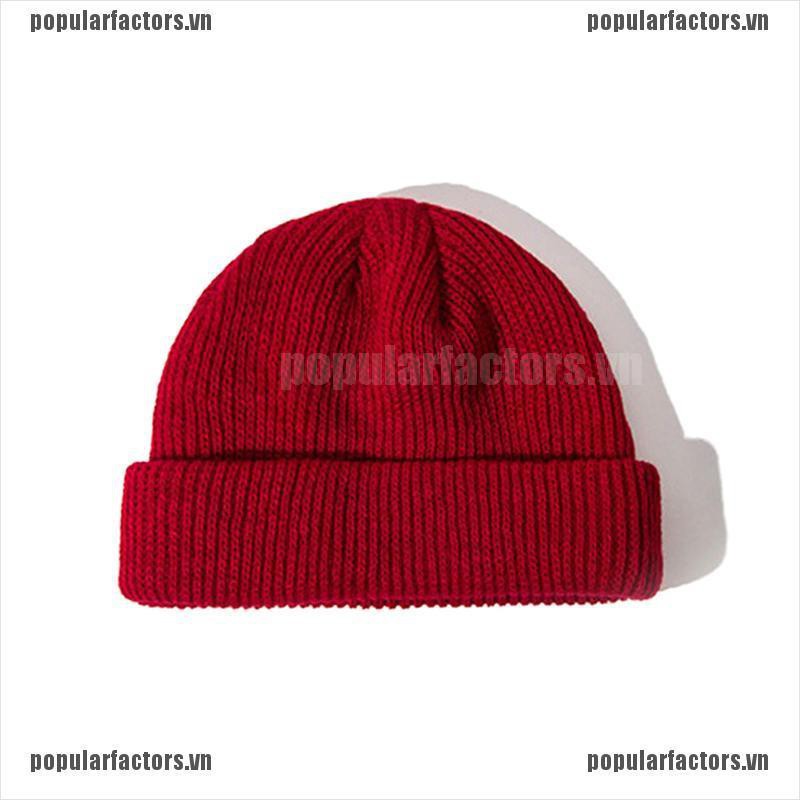 Nón len beanie màu trơn giữ ấm thời trang mùa đông cho nam và nữ