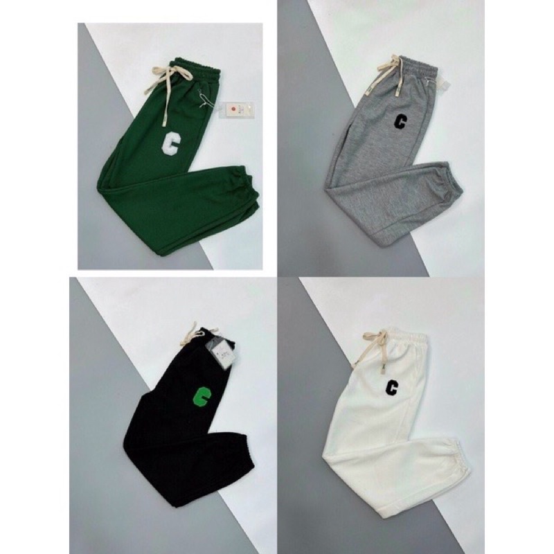 Quần JOGGER nữ bom gấu chất tổ ong chữ C