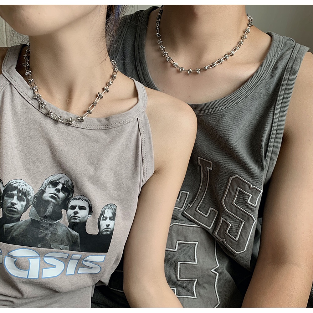 Vòng cổ nam nữ hiphop 45+5 cm thép không rỉ