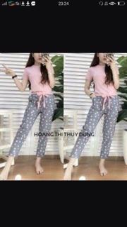 Bộ coton mặc nhà