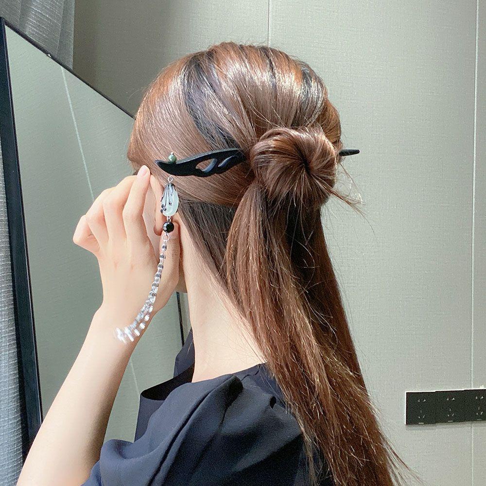 Trâm Cài Tóc Dạng Chuỗi Dài Phong Cách Hanfu Cổ Điển Cho Nữ