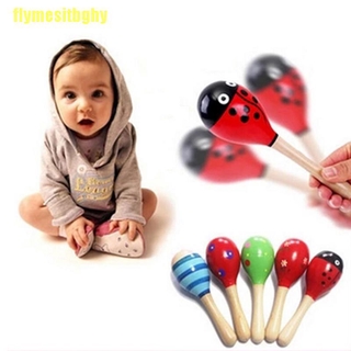 【GHY】1 X Cute Baby Kids Sound Music Gift Toddler Rattle Musical Wooden Colorful Toys