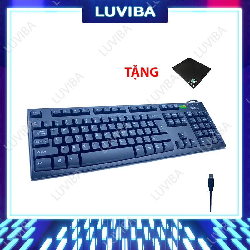 Bàn phím máy tính bàn FUHLEN có dây văn phòng cho laptop LUVIBA L411