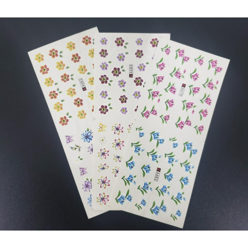 Set 5 Sticker dán móng ngẫu nhiên xiêu xinh. - Shop Nail HSM