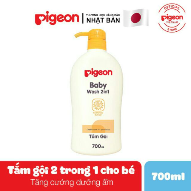 Tắm gội 2 trong 1 Pigeon 700ml