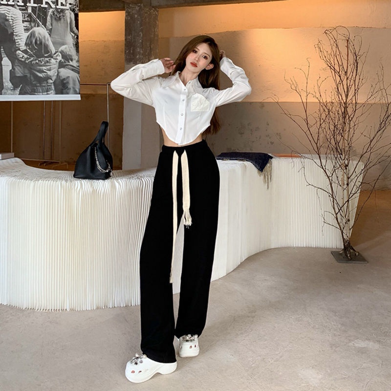 NRVP Quần thể thao ống rộng lưng cao thời trang cho nữ 2021