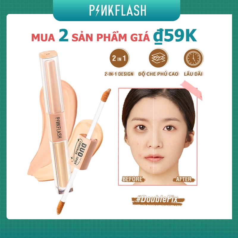 Kem Che Khuyết Điểm 2 Trong 1 Che Phủ Toàn Diện Làm Sáng Da Che Phủ Quầng Thâm 40g