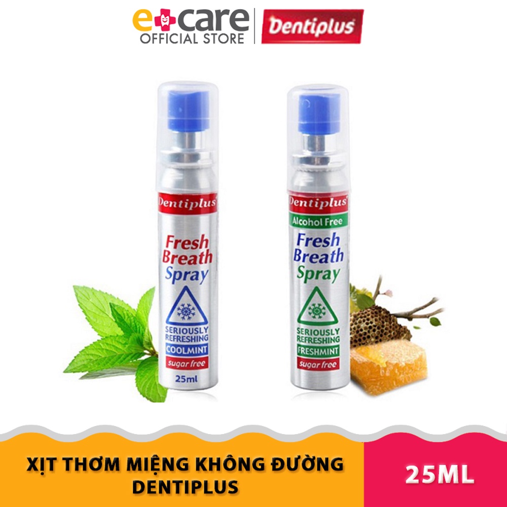 Xịt thơm miệng Dentiplus không đường 25ml