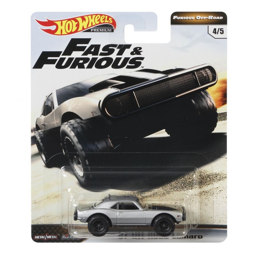 (Premium bánh cao su) Xe mô hình Hot Wheels 1/64 Fast & Furious 1967 CHEVY CAMARO OFFROAD (new)