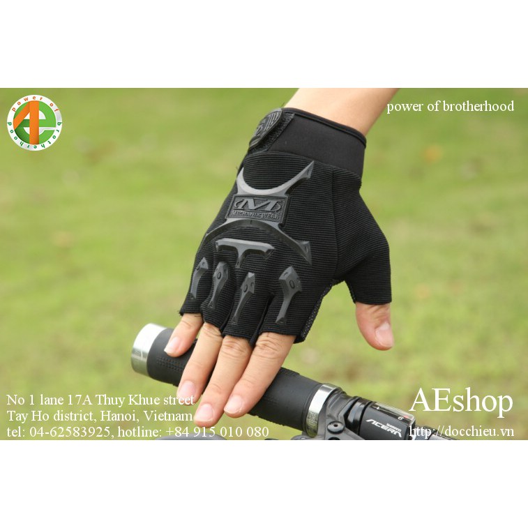 Găng tay hở ngón găng tay chơi thể thao Mechanix