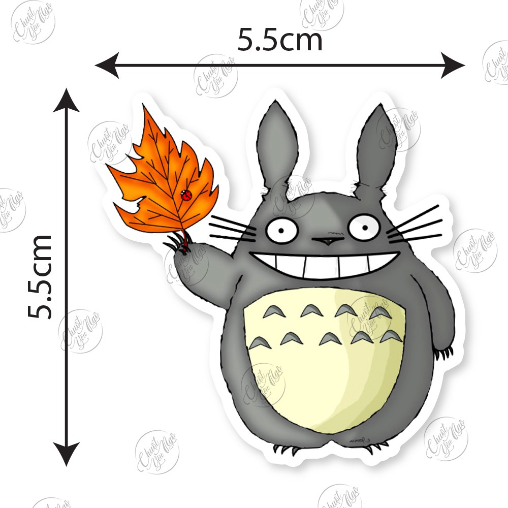 Combo 30/60/90 sticker decal hình dán chủ đề phim hoạt hình My Neighbor hàng xóm của tôi là Totoro chất liệu chống nước