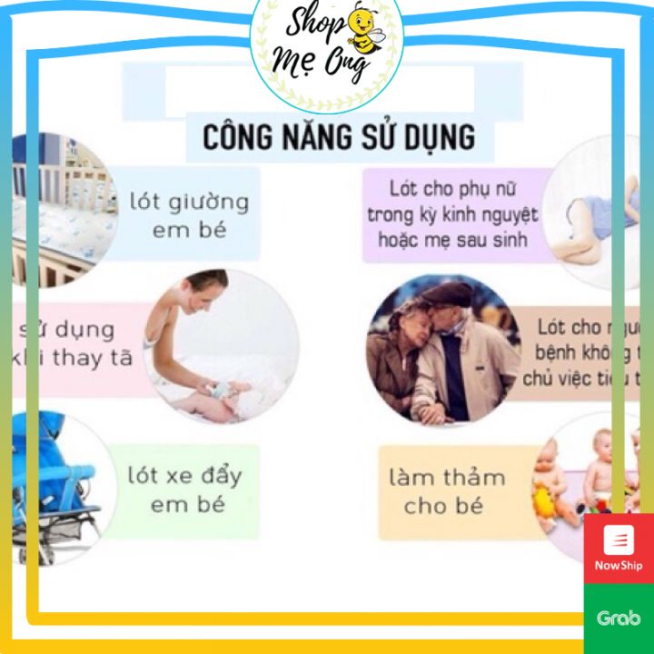 Tấm Lót Chống Thấm Cho Bé Sơ Sinh - 4 Lớp