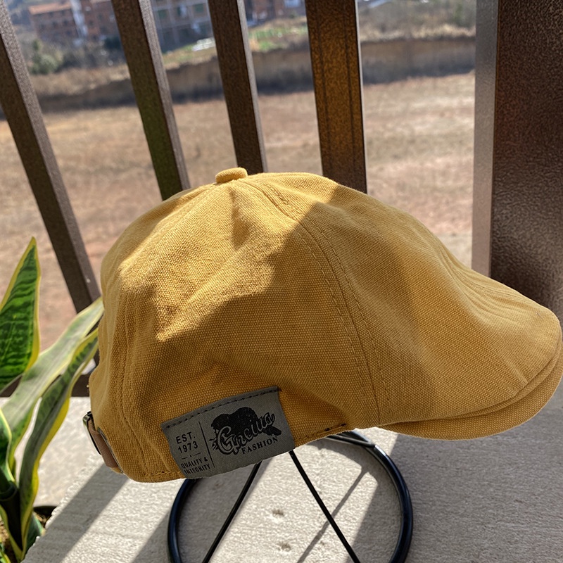 1 mũ beret màu trơn thời trang unisex