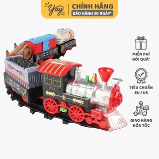 Bộ Đồ Chơi Tàu Hỏa Cổ Điển Có Đường Ray & Toa Cho Bé 3+