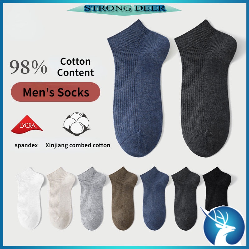 Vớ Cotton Mỏng Cổ Thấp Khử Mùi Thời Trang Xuân Thu Cho Nam