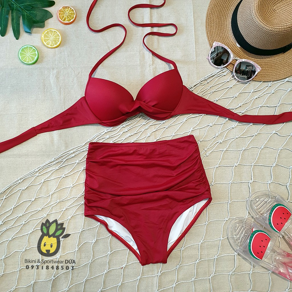 Bikini 2 mảnh che bụng đỏ đôcực xinh | BigBuy360 - bigbuy360.vn