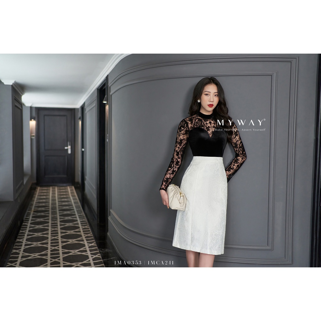 Chân Váy A Nữ MY WAY In Họa Tiết Sang Trọng 1MCA241