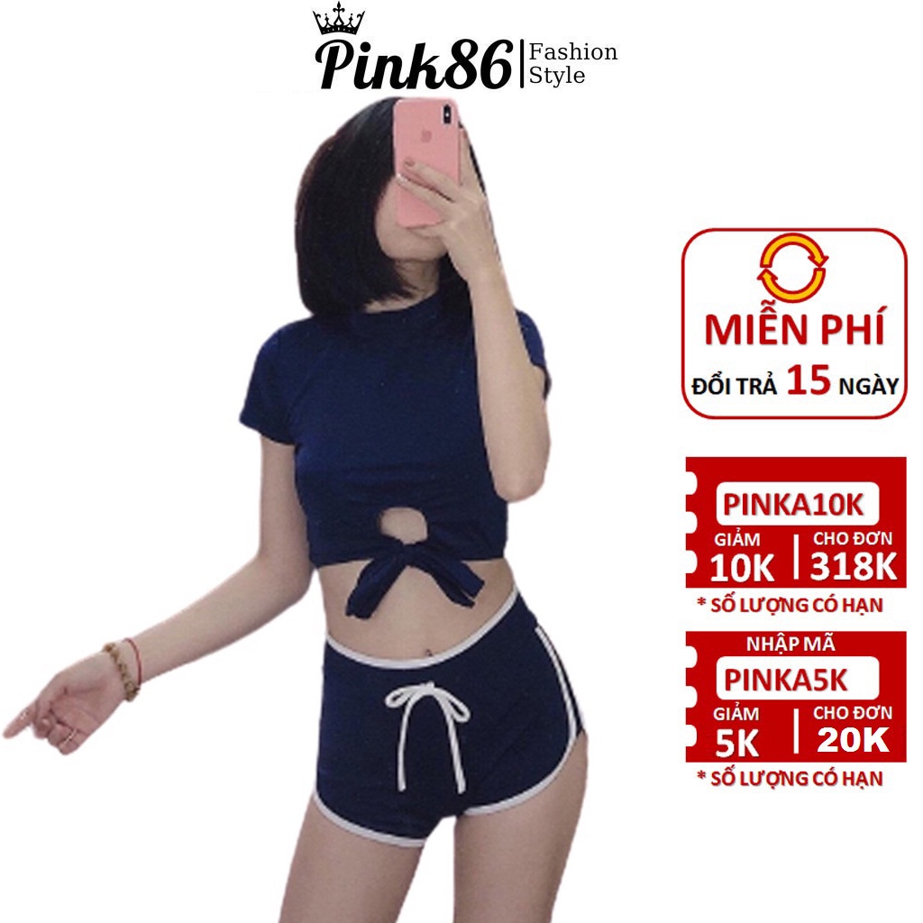 [HÌNH THẬT] Bộ đồ bơi áo croptop quần short trẻ trung BK-550i