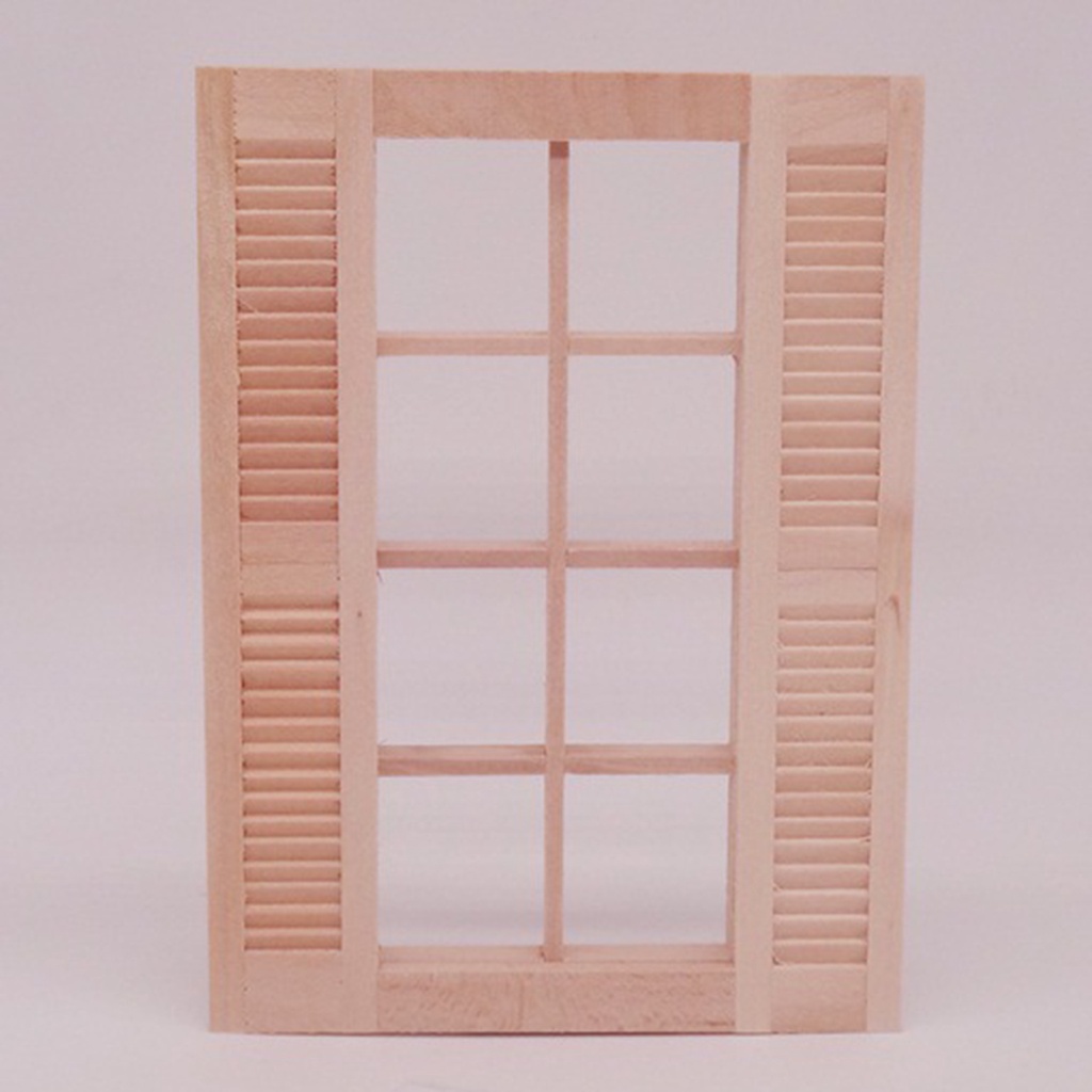 1/12 Scale Doll House Blind Window Shutter Furniture DIY Pretend Play Toy