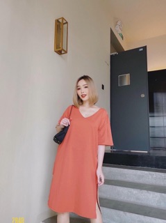 ĐẦM THUN FORM RỘNG CỔ TIM