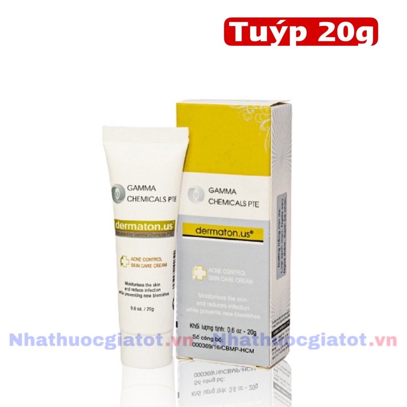 Kem Mụn Gamma Chemicals DERMATON US Tuýp 20g Hàng Chính Hãng