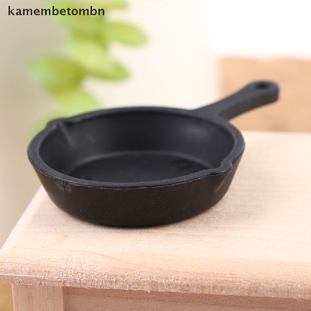 Set 2 Mô Hình Chảo Nấu Ăn Mini Tỉ Lệ 1: 12 Trang Trí Nhà Búp Bê
