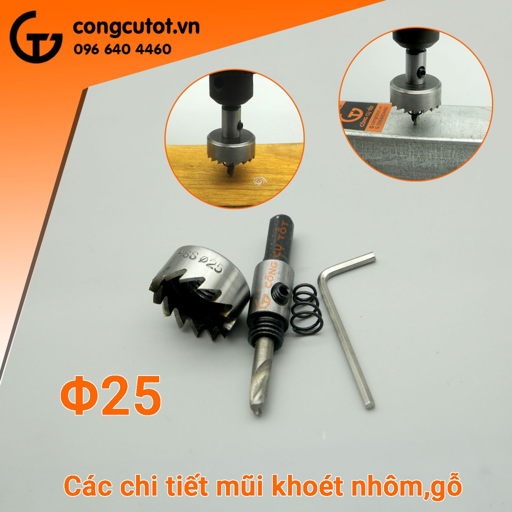 Mũi khoét lỗ trên nhôm, gỗ thép gió HHS