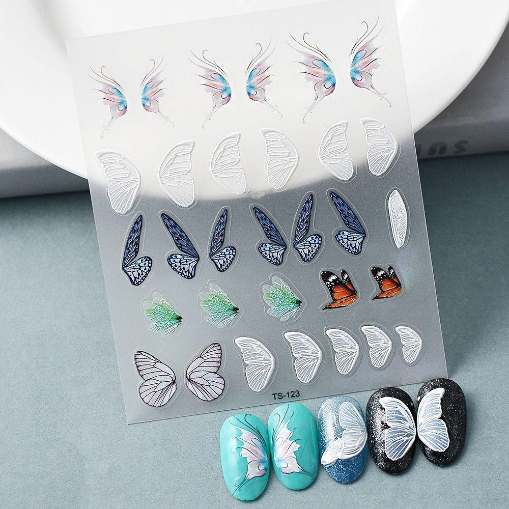 Sticker Tự Dính Hình Thiên Thần Và Hoa Hồng Trang Trí Móng Tay