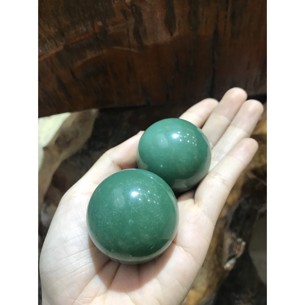 Bi cầu đá Aventurine tư nhiên, đường kính trung bình 3,5 cm | BigBuy360 - bigbuy360.vn