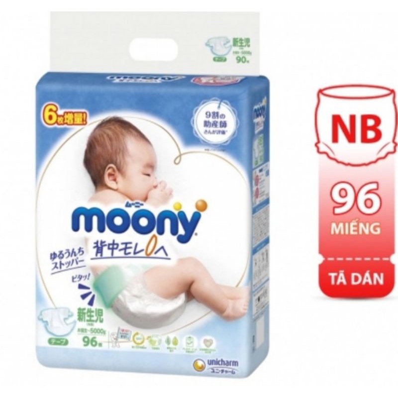 Bỉm dán quần moony các size nb90 s84 m64 m58 l54 l44 xl38 xxl26 - ảnh sản phẩm 4