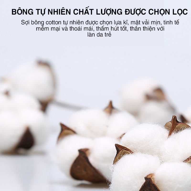 Nón cho trẻ sơ sinh từ 0-6 tháng, chất vải cotton mềm mát, thiết kế họa tiết tai thỏ cực đáng yêu cho bé trai, bé gái