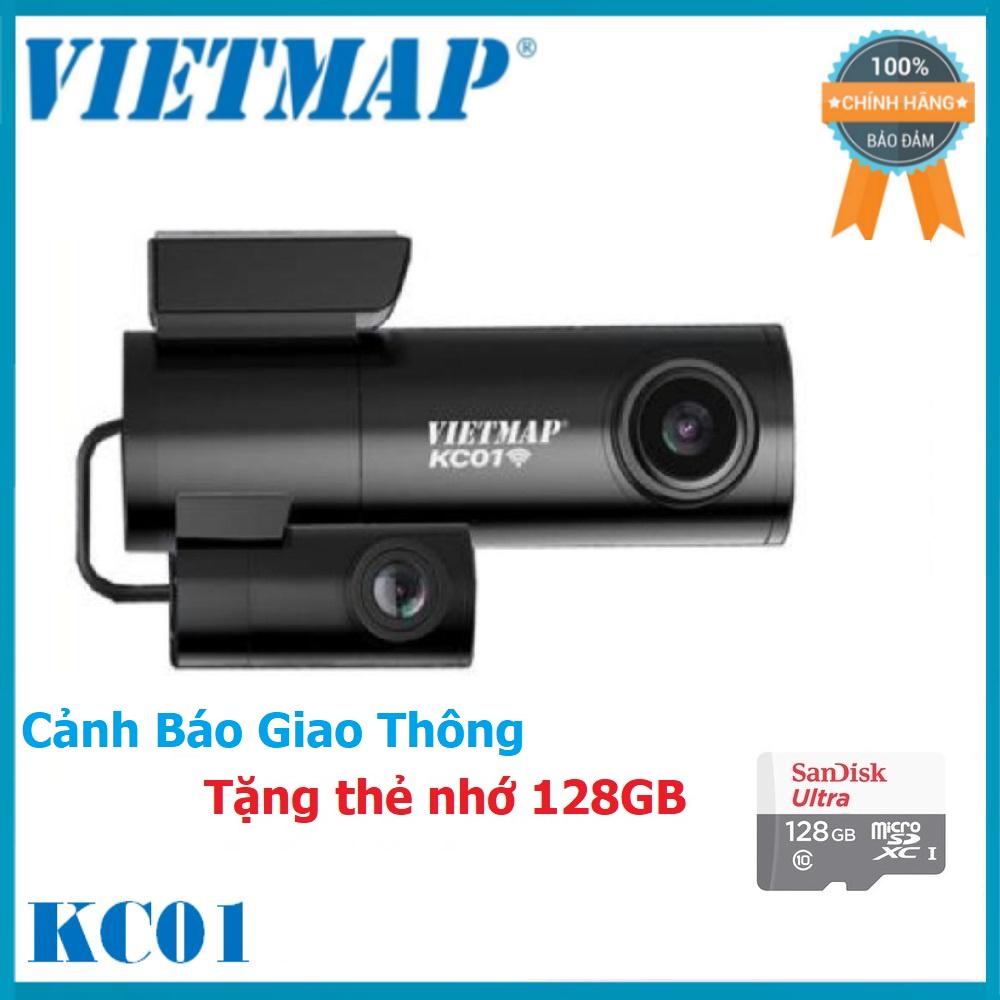 [Miễn phí lắp đặt nội thành HCM]Camera hành trình vietmap KC01(CBGT)+ Thẻ nhớ 128GB