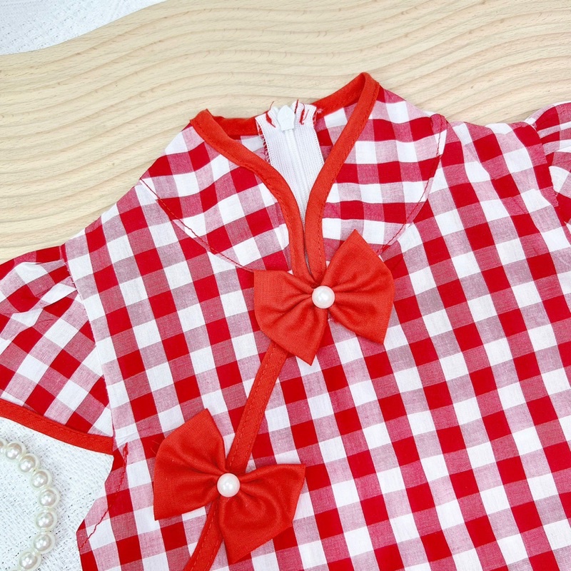 Váy đầm sườn xám cách tân cho bé gái