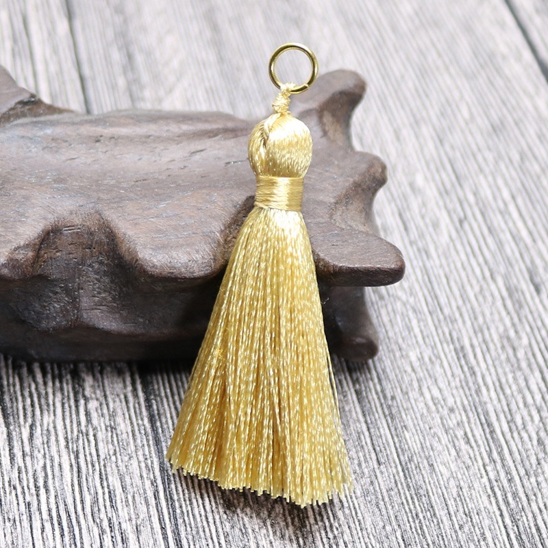 Set 10 Phụ Kiện Đánh Dấu Trang Sách Bằng Lụa Có Tua Rua