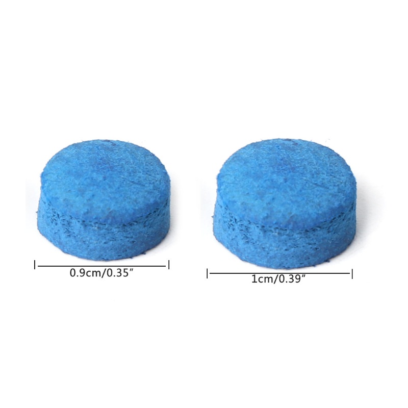 Set 50 đầu cơ bida màu xanh dương 9mm 10mm