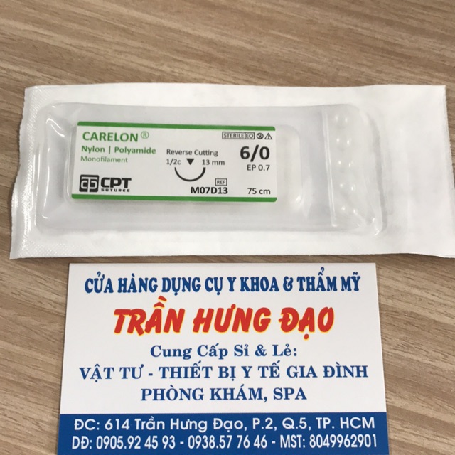 Chỉ phẫu thuật nylon cpt 6/0