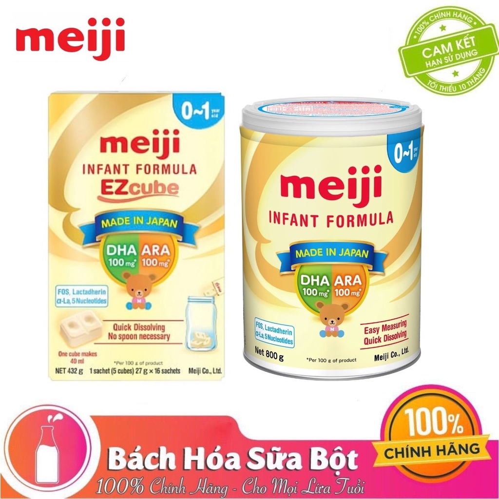 [Chính hãng] Sữa Bột Meiji Nhập Khẩu Số 0-1 (lon 800g)