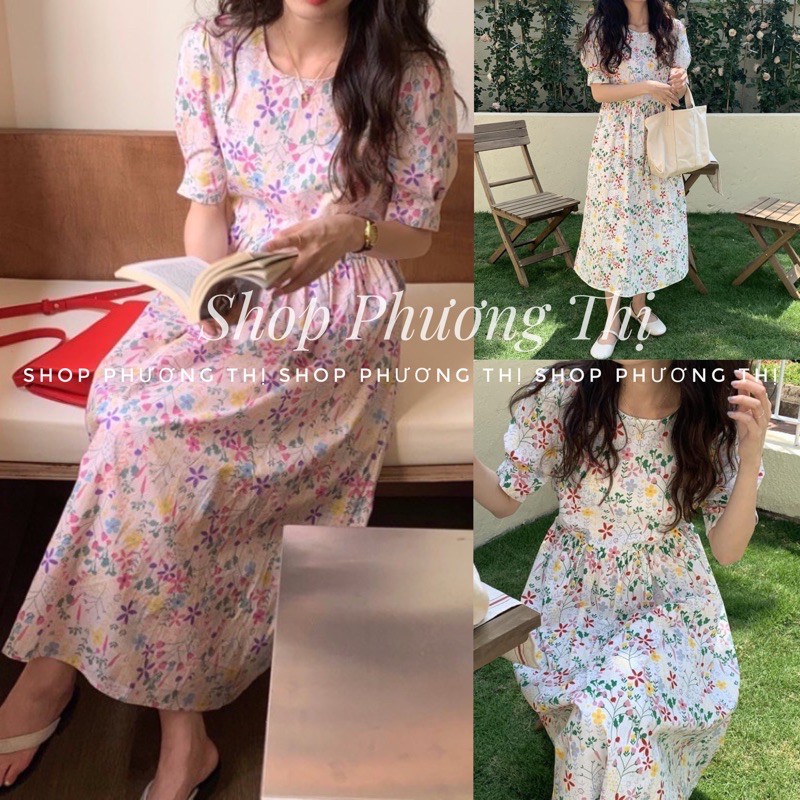 Đầm babydoll hoa lá ulzzang - Váy hoa nhí tháng 5 (hàng sẵn)