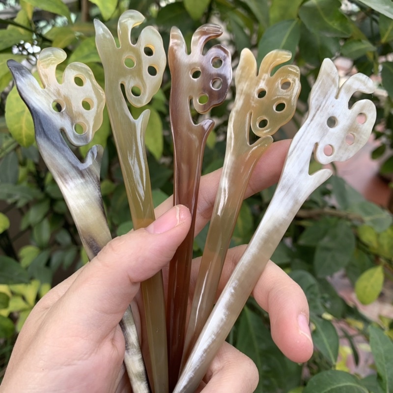 Trâm cài tóc bằng sừng❤️đục khắc hình dễ thương/ đủ loại - HAHANCO