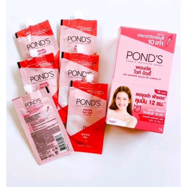 Hộp 6 Gói Kem dưỡng trắng cao cấp Pond’s nội địa Thái ( Dạng Gói 7g tiện lợi)