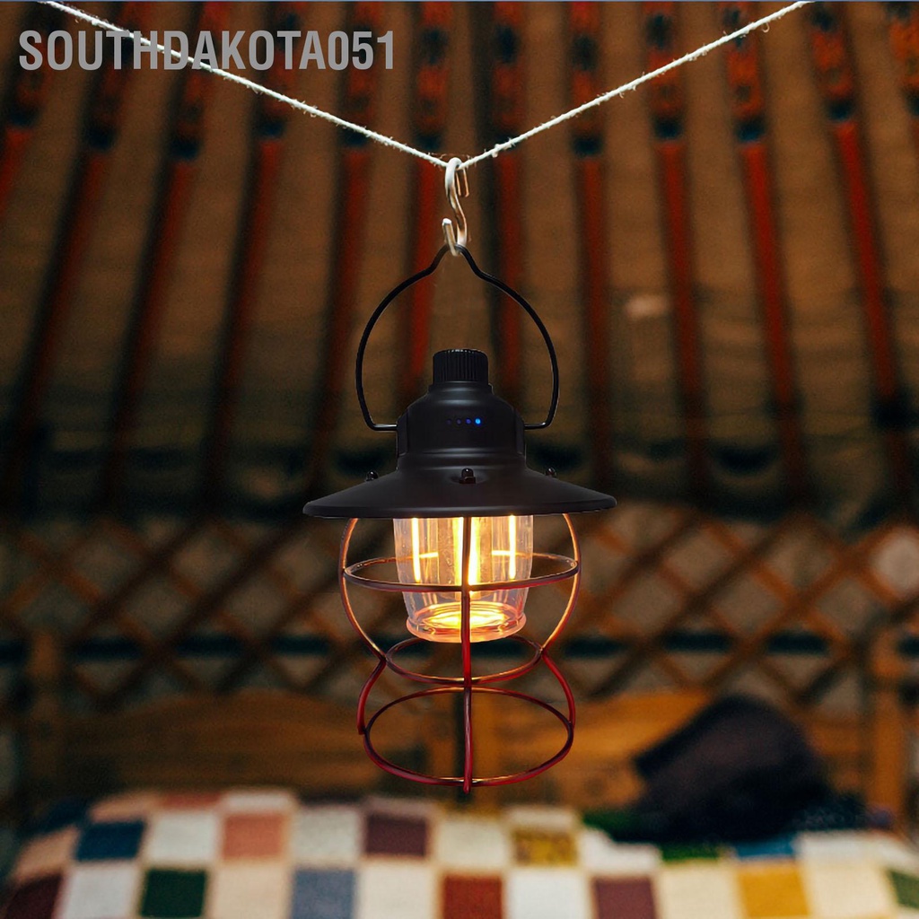 Đèn Cắm Trại Đèn lều Dã Ngoại Retro LED di động để câu cá Đi bộ đường dài Sân vườn