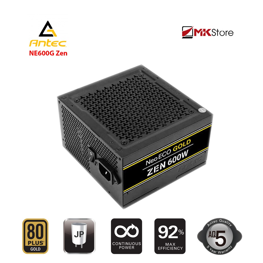 Nguồn máy tính Antec NE600G Zen - 600W 80 Plus Gold