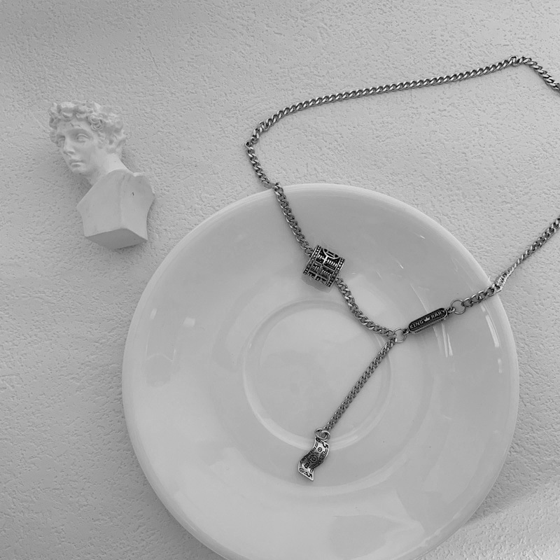 Vòng cổ Mặt Tròn Phong Cách Đường Phố Cá Tính