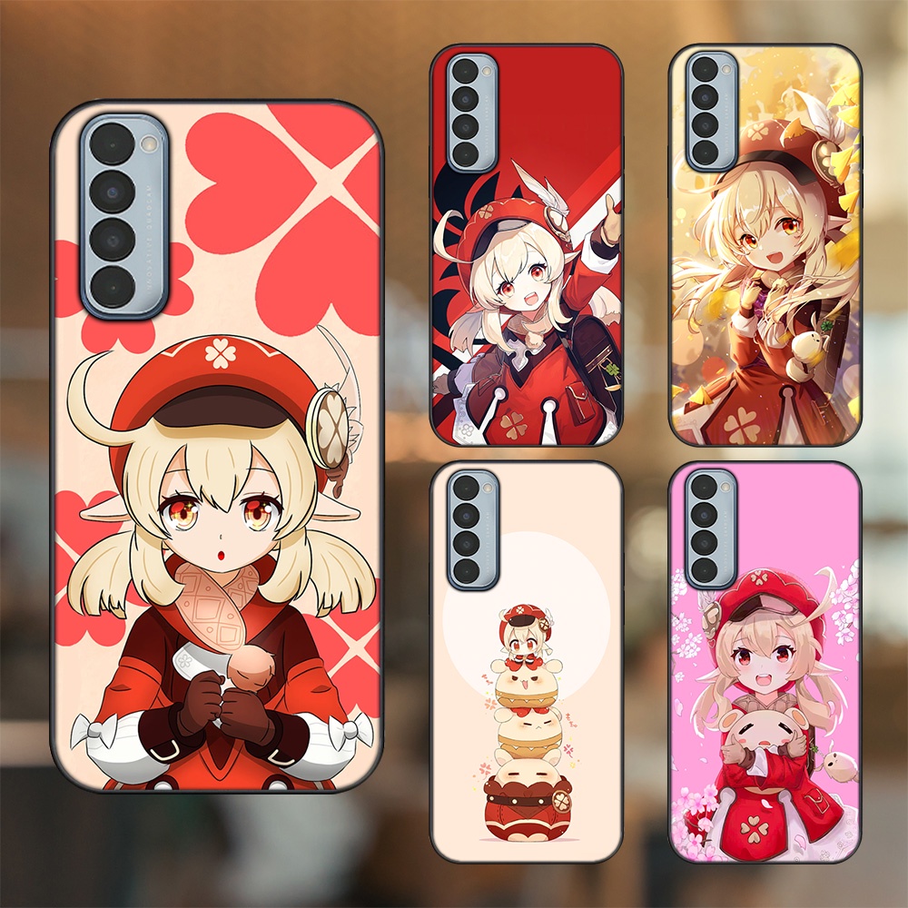 Ốp lưng Oppo Reno 4 Pro viền đen in hình Klee Genshin Impact