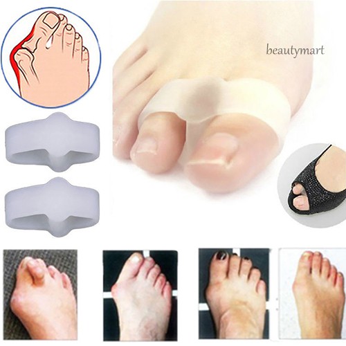 [Hàng mới về] Bộ 2 dụng cụ phân tách cố định thẳng ngón chân giảm đau bằng silicone mềm