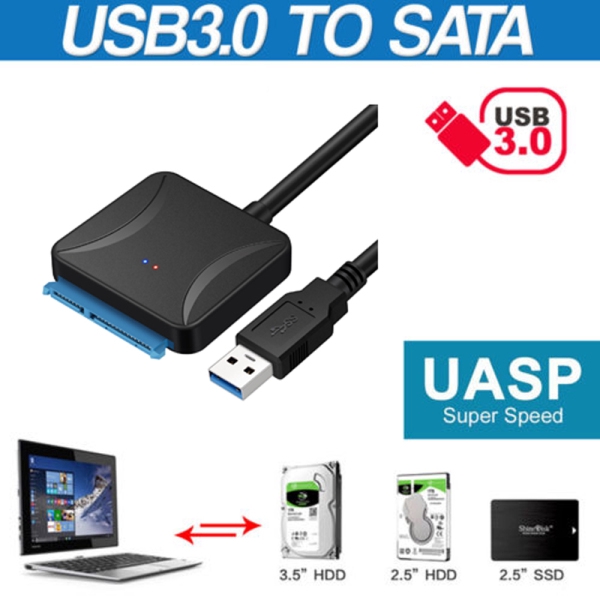 Cáp chuyển đổi USB 3.0 sang SATA III kết nối ổ cứng HDD/SSD 2.5/3.5inch