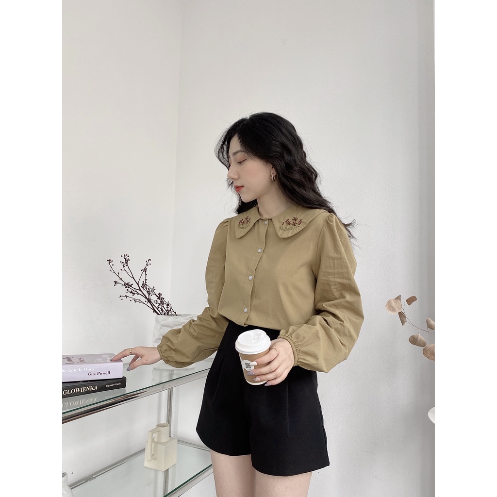 ÁO 3 BÔNG HOA CỔ TRÒN TRƠN TAY CHUN
