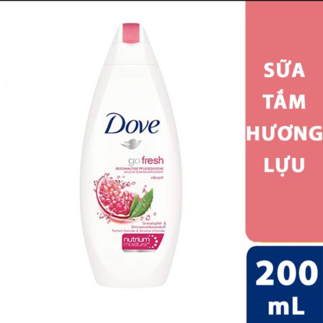 Sữa tắm dưỡng ẩm Dove Revive 200ml - hương Lựu và Cỏ roi chanh